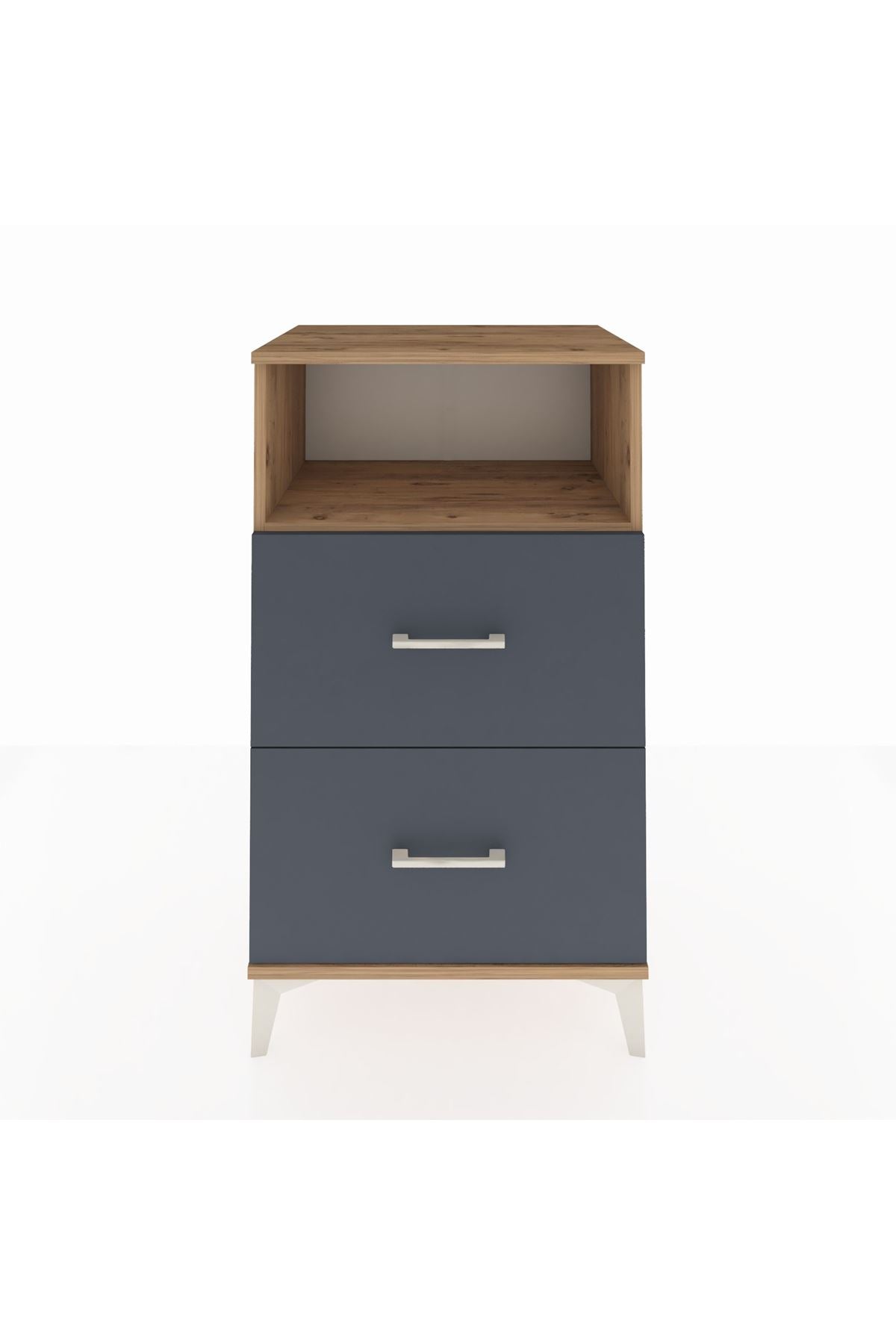 Hyperion Komodin Tek Raflı 2 Çekmeceli 60x44x106 - S48M015V8B