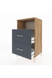 Hyperion Komodin Tek Raflı 2 Çekmeceli 60x44x106 - S48M015V8B