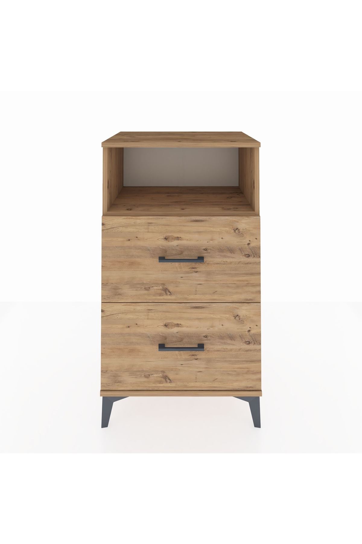 Hyperion Komodin Tek Raflı 2 Çekmeceli 60x44x106 - S48M015V9B