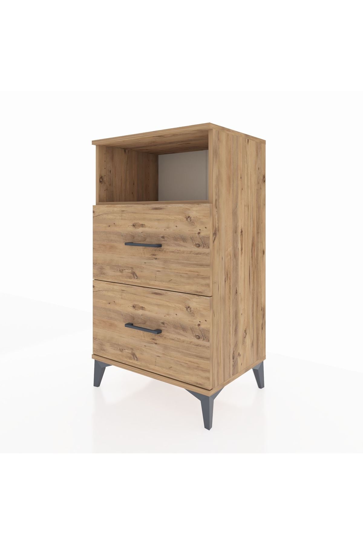 Hyperion Komodin Tek Raflı 2 Çekmeceli 60x44x106 - S48M015V9B