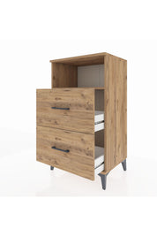 Hyperion Komodin Tek Raflı 2 Çekmeceli 60x44x106 - S48M015V9B