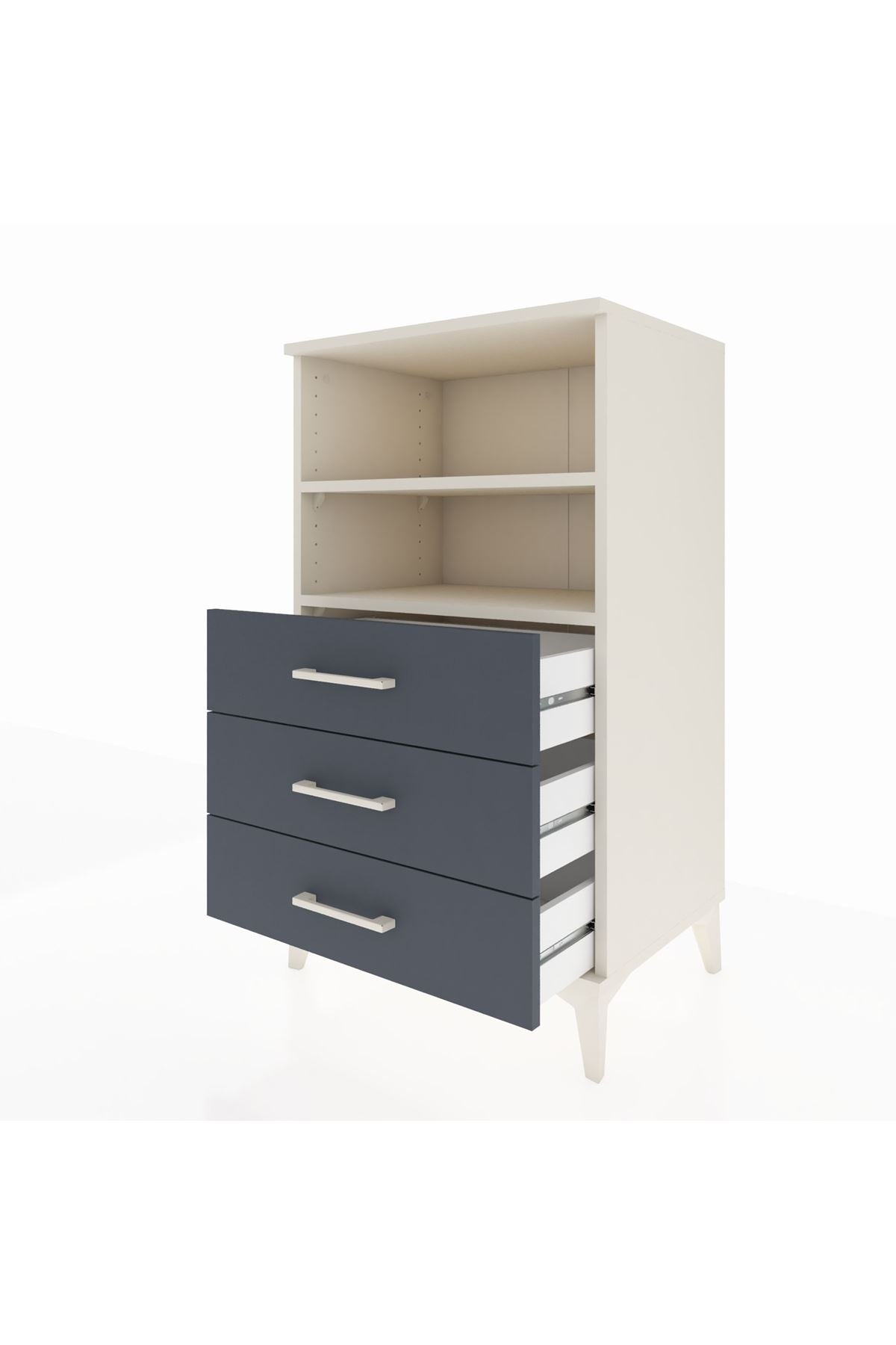Hyperion Komodin 2 Raflı 3 Çekmeceli 60x44x106 - S48M017V2B