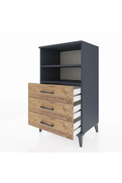 Hyperion Komodin 2 Raflı 3 Çekmeceli 60x44x106 - S48M017V6B