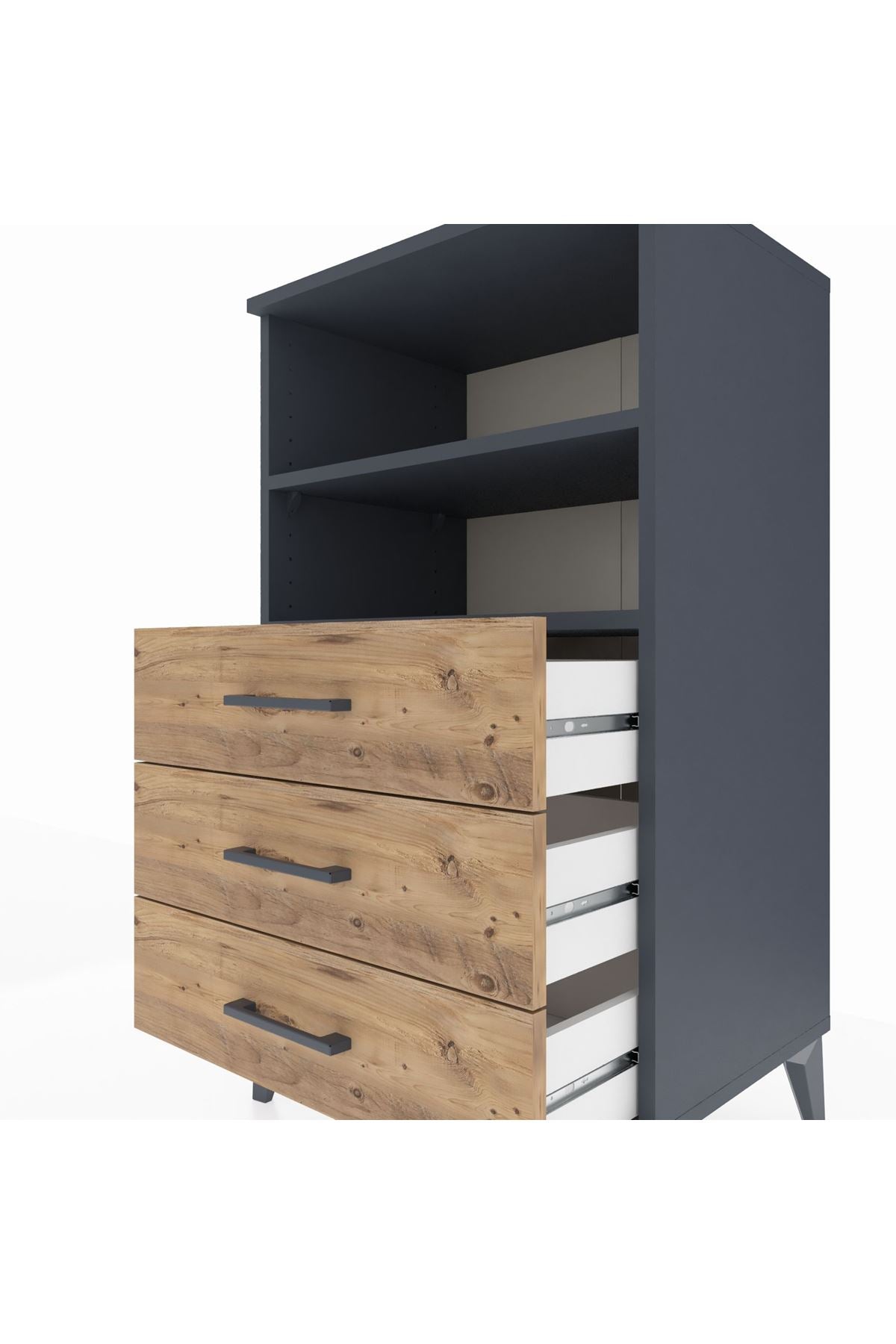 Hyperion Komodin 2 Raflı 3 Çekmeceli 60x44x106 - S48M017V6B