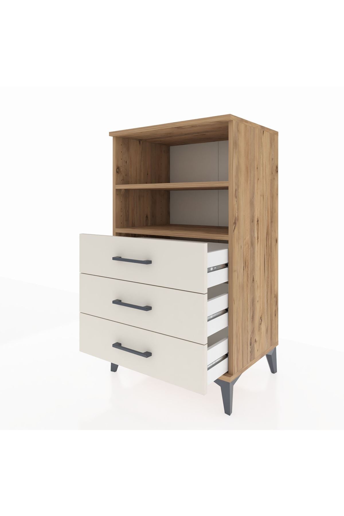 Hyperion Komodin 2 Raflı 3 Çekmeceli 60x44x106 - S48M017V7B