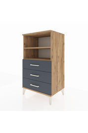 Hyperion Komodin 2 Raflı 3 Çekmeceli 60x44x106 - S48M017V8B