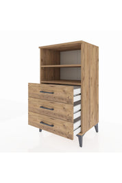 Hyperion Komodin 2 Raflı 3 Çekmeceli 60x44x106 - S48M017V9B
