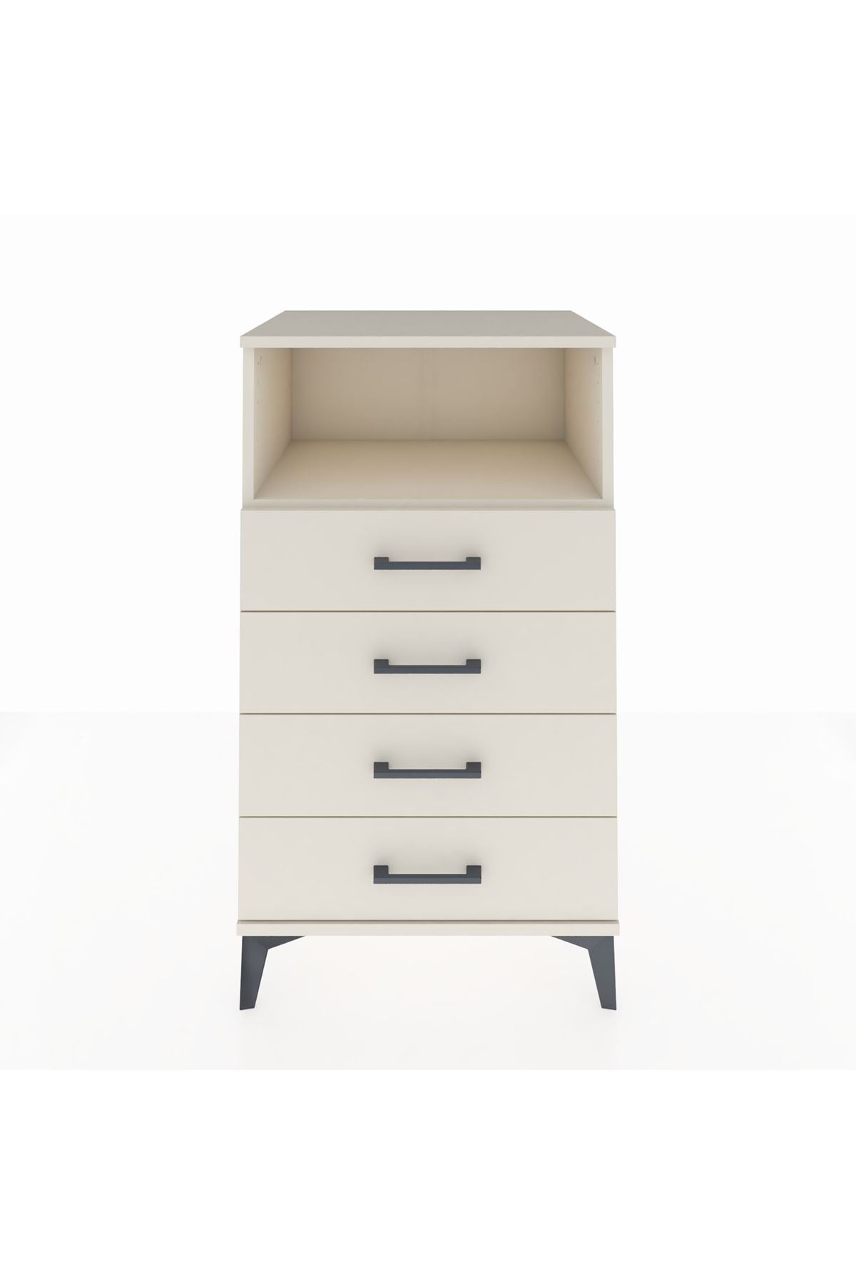 Hyperion Komodin Tek Raflı 4 Çekmeceli 60x44x106 - S48M018V1B