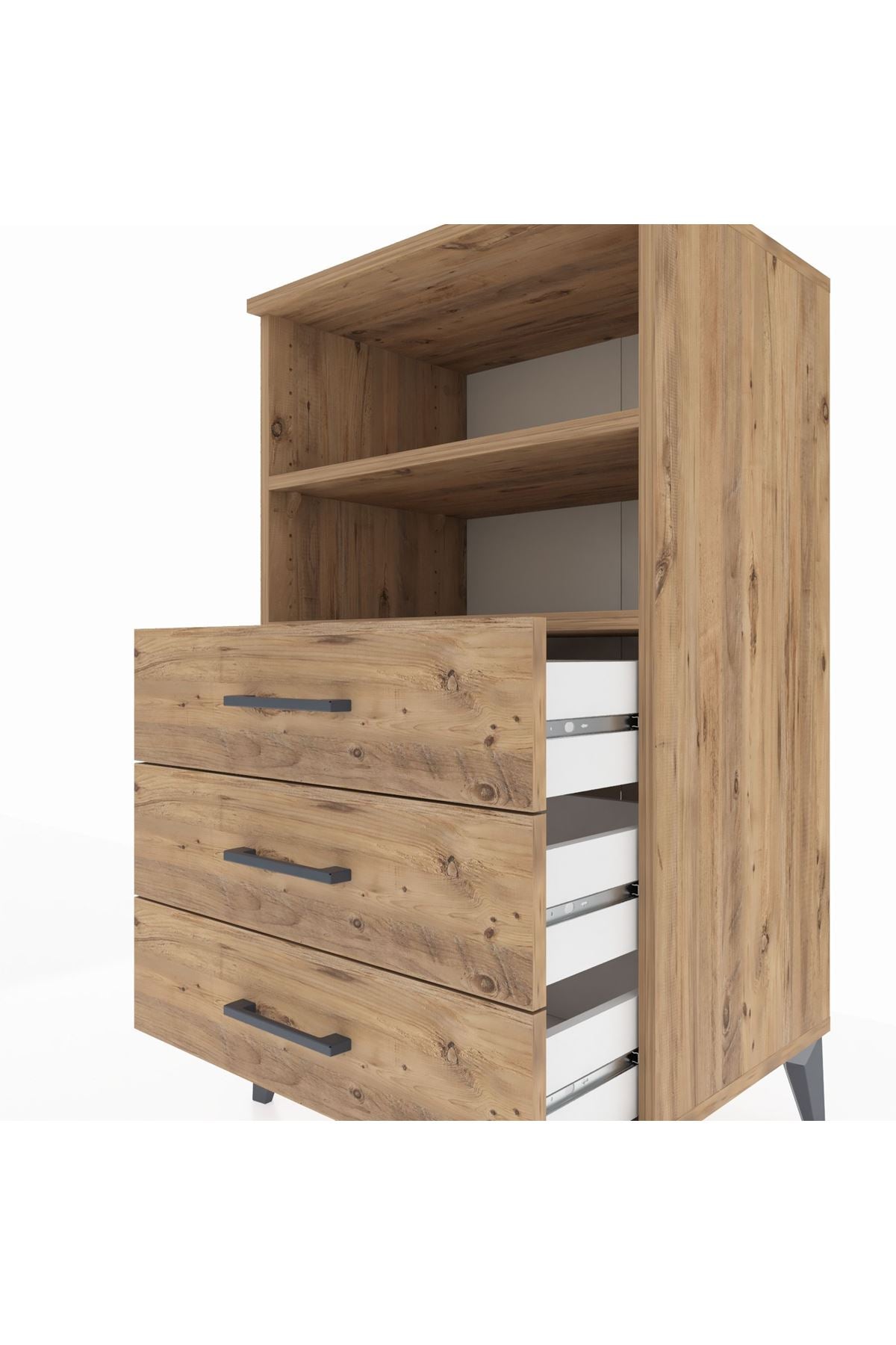 Hyperion Komodin 2 Raflı 3 Çekmeceli 60x44x106 - S48M017V9B