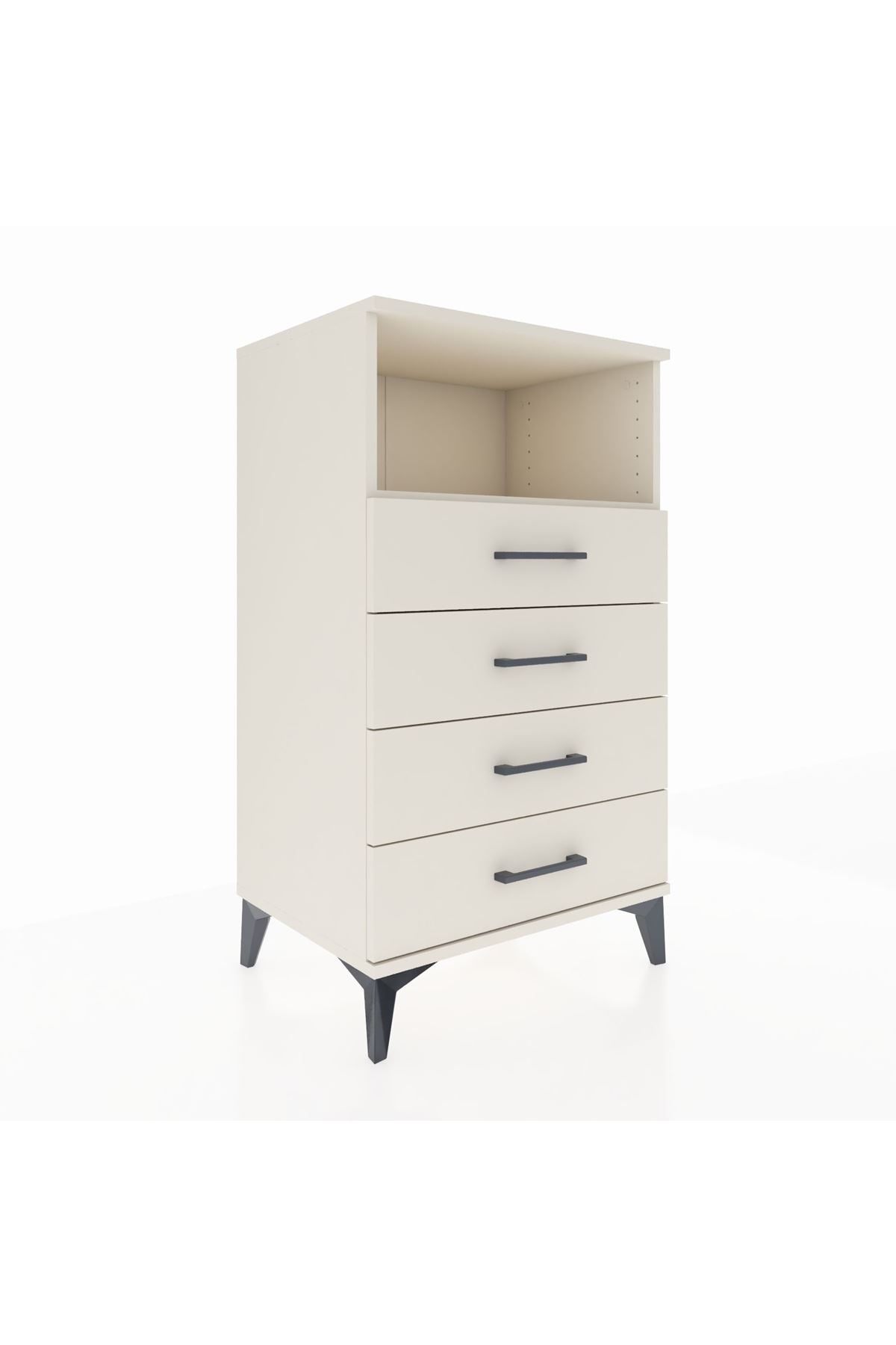 Hyperion Komodin Tek Raflı 4 Çekmeceli 60x44x106 - S48M018V1B
