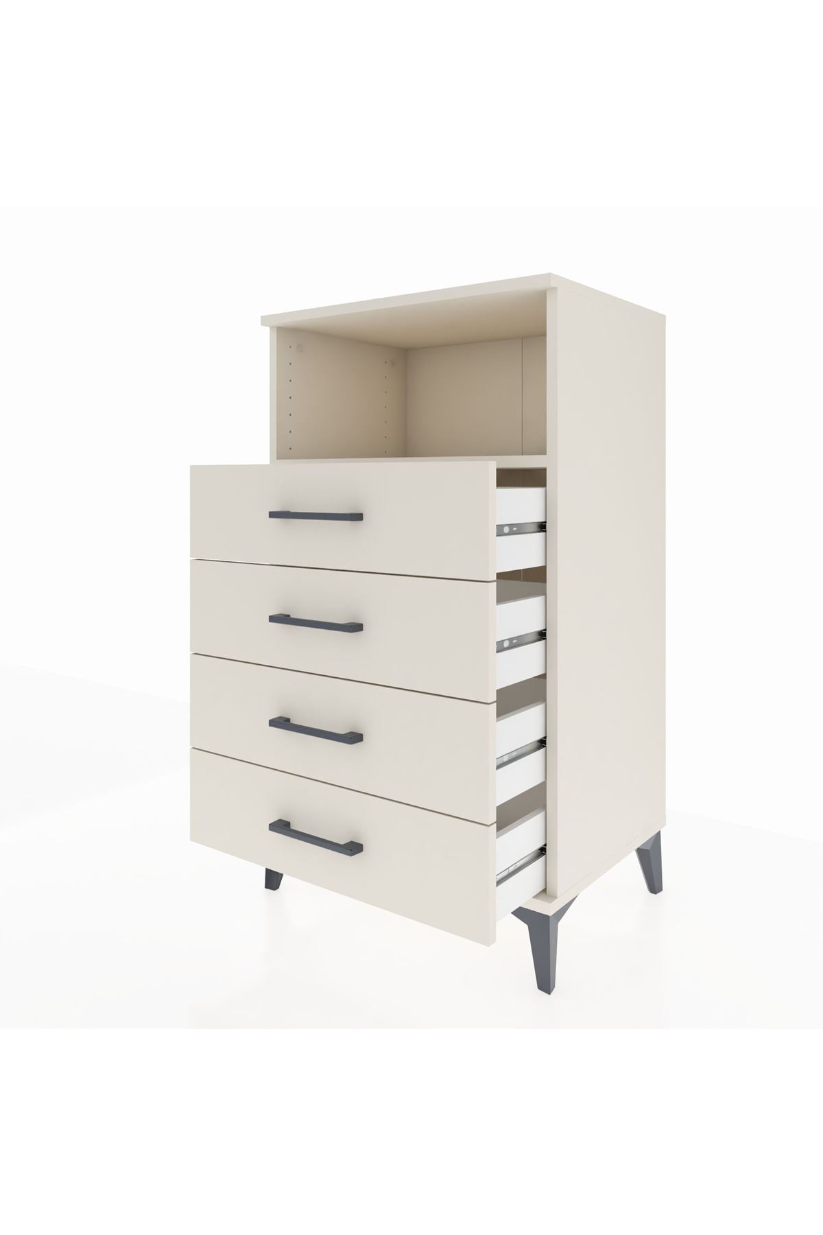 Hyperion Komodin Tek Raflı 4 Çekmeceli 60x44x106 - S48M018V1B