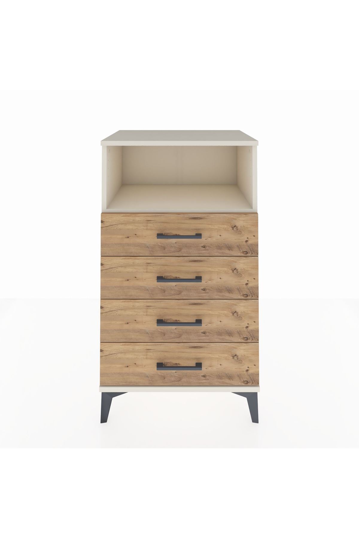 Hyperion Komodin Tek Raflı 4 Çekmeceli 60x44x106 - S48M018V3B