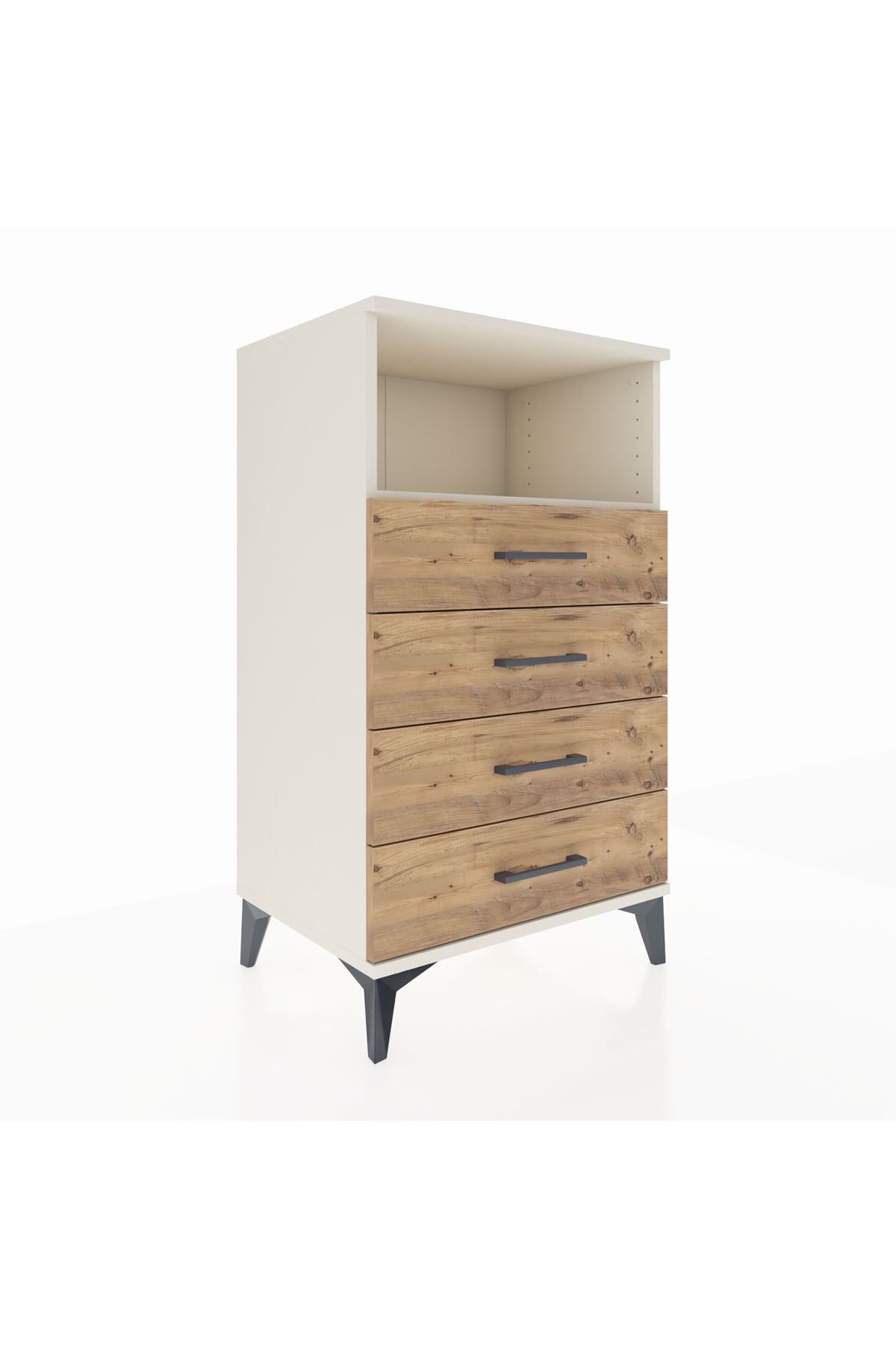 Hyperion Komodin Tek Raflı 4 Çekmeceli 60x44x106 - S48M018V3B