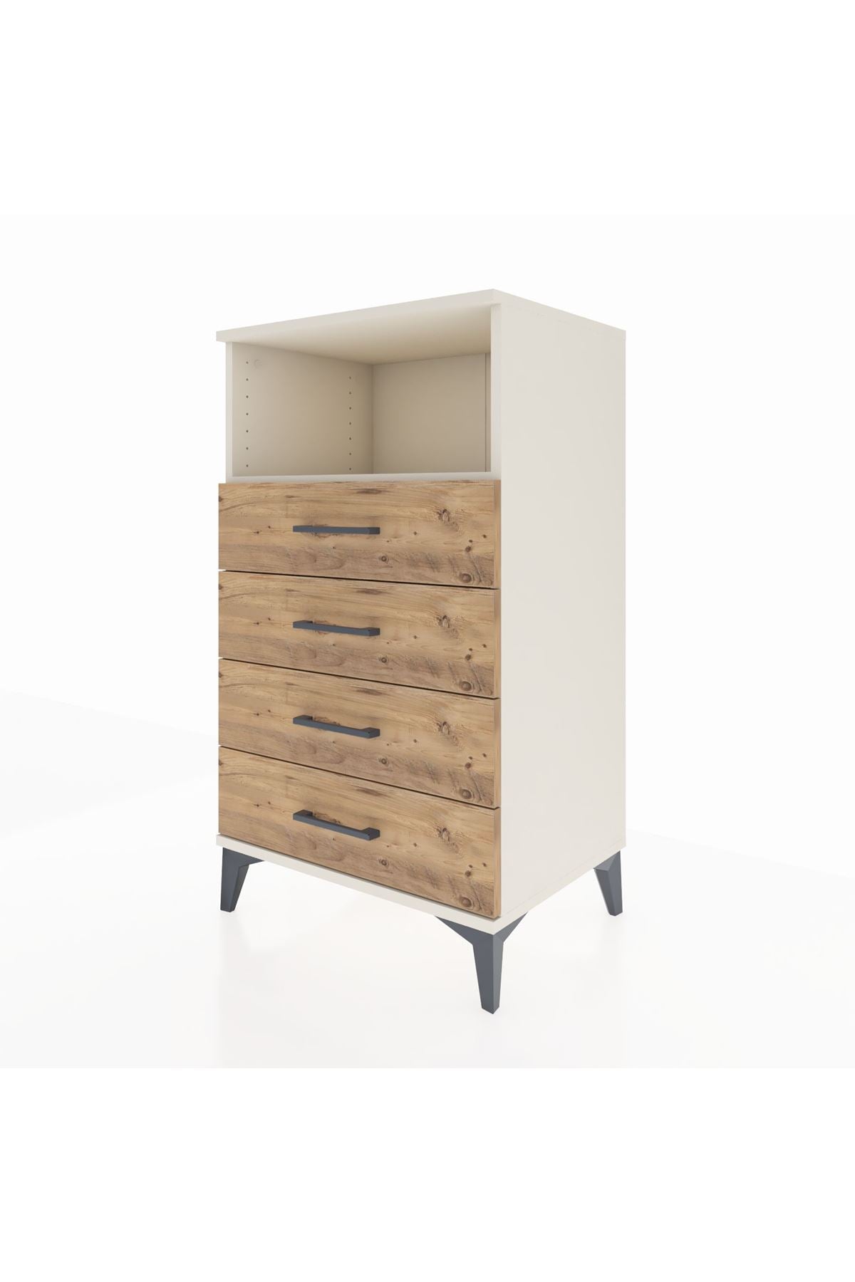 Hyperion Komodin Tek Raflı 4 Çekmeceli 60x44x106 - S48M018V3B