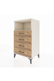 Hyperion Komodin Tek Raflı 4 Çekmeceli 60x44x106 - S48M018V3B