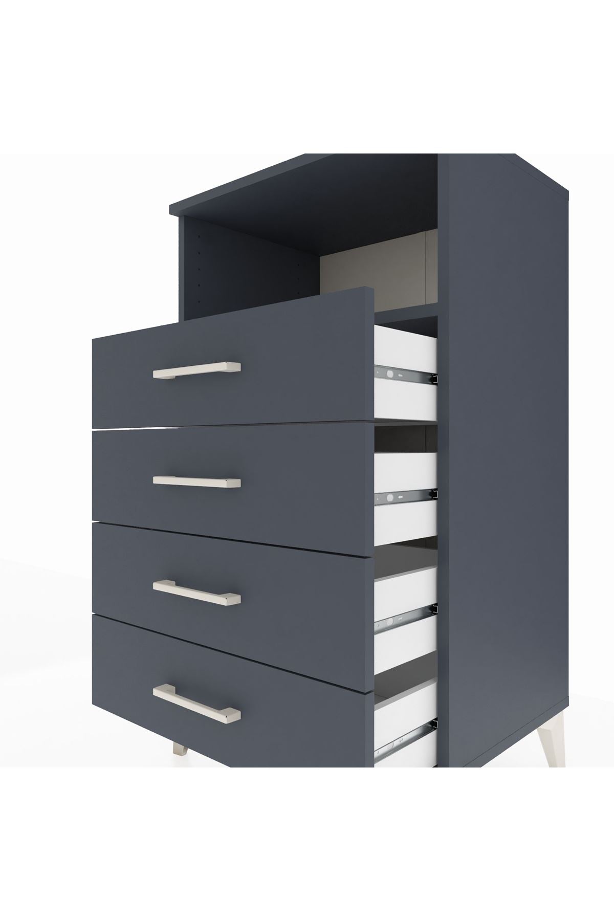 Hyperion Komodin Tek Raflı 4 Çekmeceli 60x44x106 - S48M018V5B