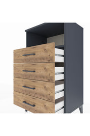 Hyperion Komodin Tek Raflı 4 Çekmeceli 60x44x106 - S48M018V6B