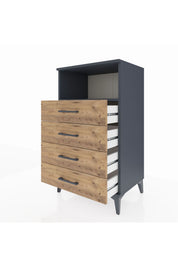 Hyperion Komodin Tek Raflı 4 Çekmeceli 60x44x106 - S48M018V6B