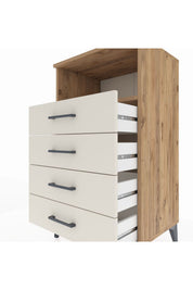 Hyperion Komodin Tek Raflı 4 Çekmeceli 60x44x106 - S48M018V7B