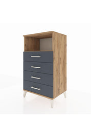 Hyperion Komodin Tek Raflı 4 Çekmeceli 60x44x106 - S48M018V8B