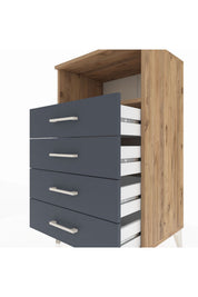 Hyperion Komodin Tek Raflı 4 Çekmeceli 60x44x106 - S48M018V8B