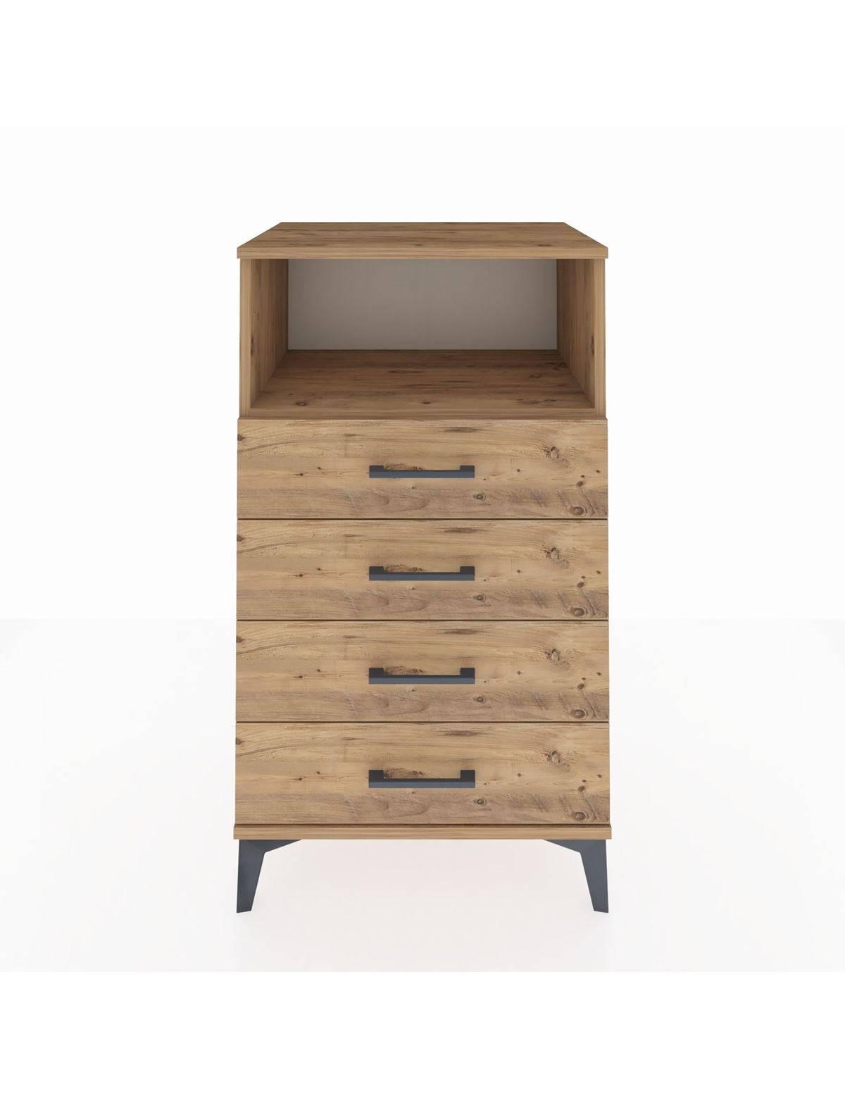 Hyperion Komodin Tek Raflı 4 Çekmeceli 60x44x106 - S48M018V9B