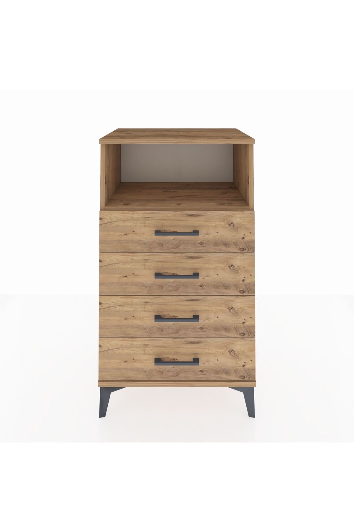 Hyperion Komodin Tek Raflı 4 Çekmeceli 60x44x106 - S48M018V9B