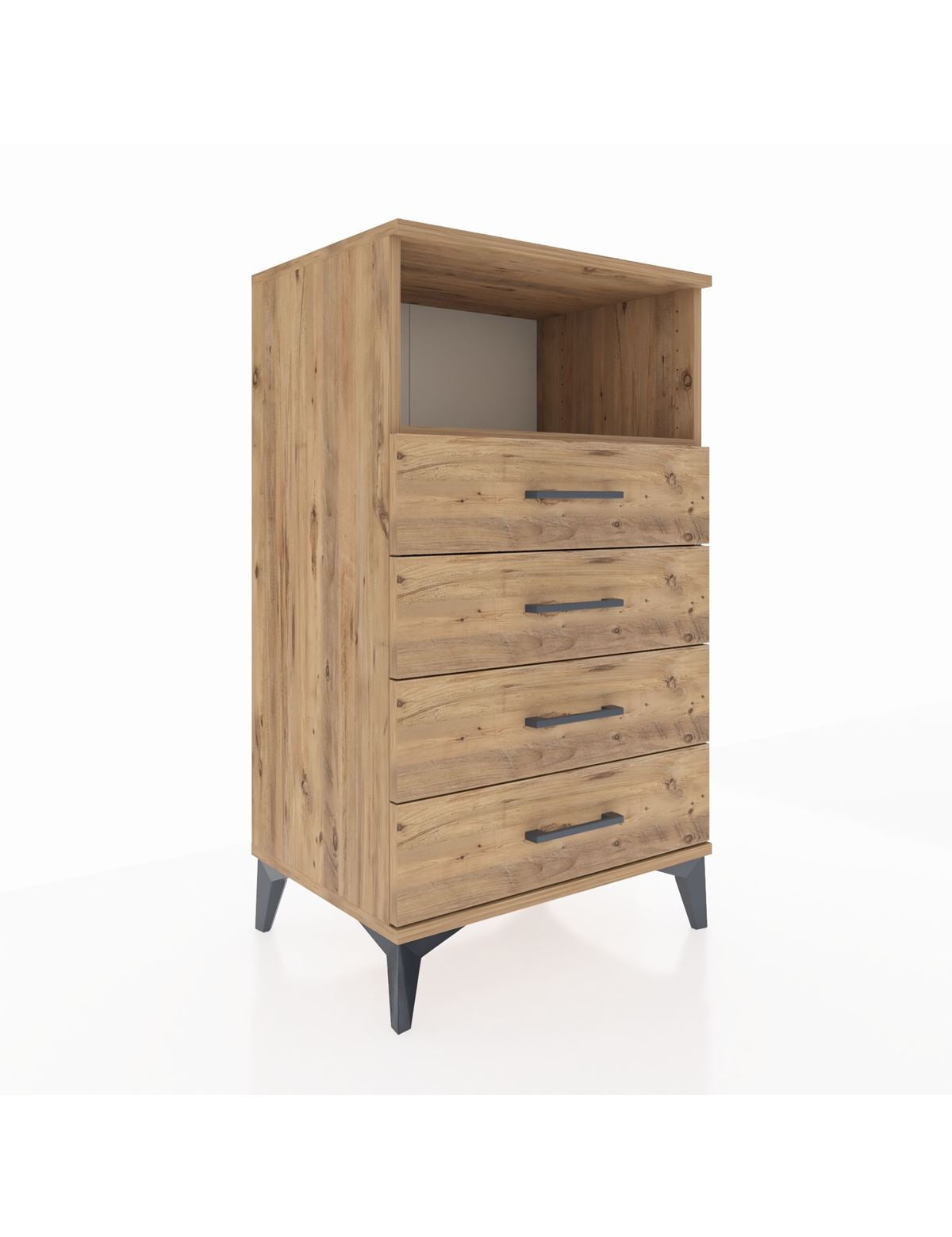 Hyperion Komodin Tek Raflı 4 Çekmeceli 60x44x106 - S48M018V9B