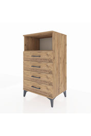 Hyperion Komodin Tek Raflı 4 Çekmeceli 60x44x106 - S48M018V9B