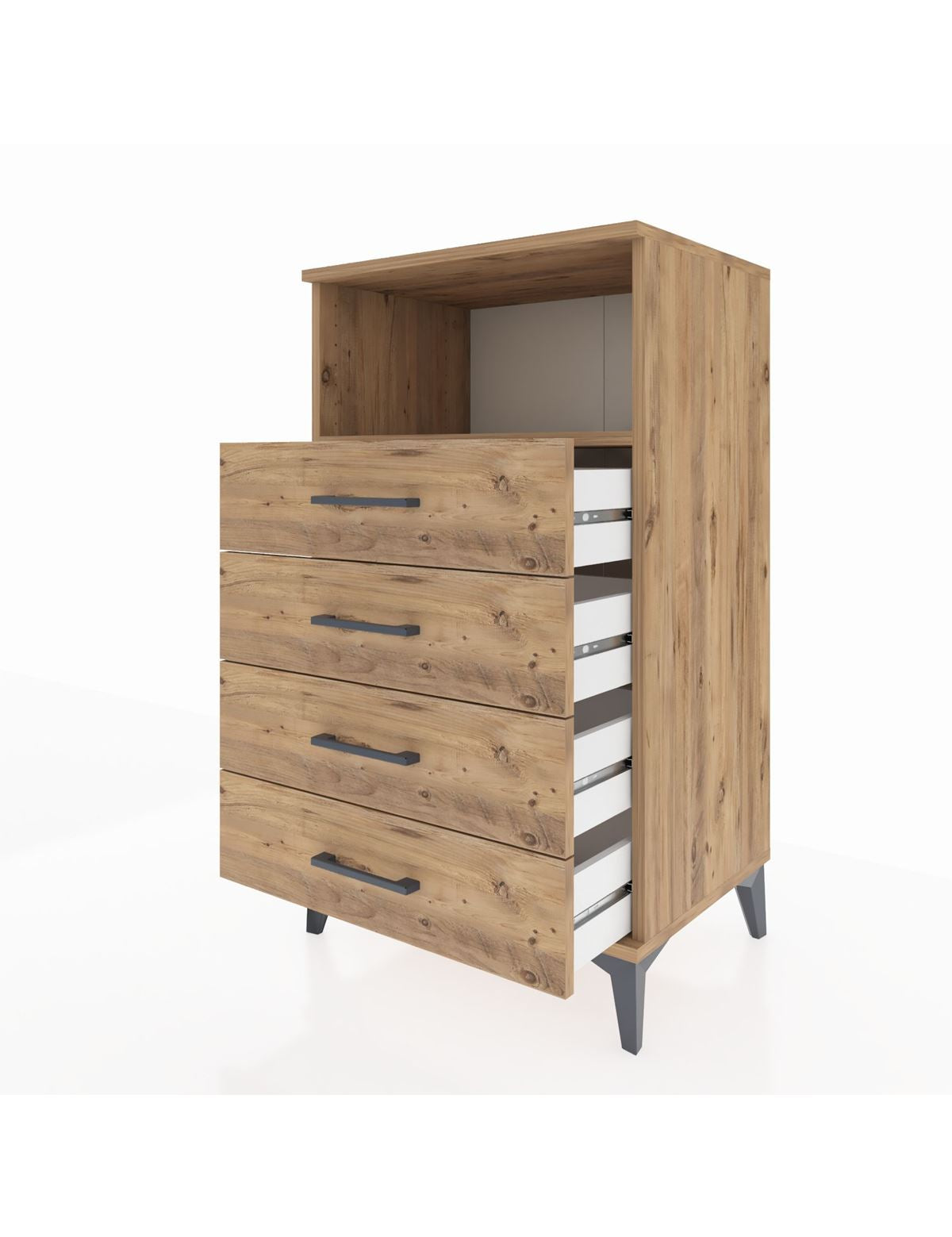 Hyperion Komodin Tek Raflı 4 Çekmeceli 60x44x106 - S48M018V9B