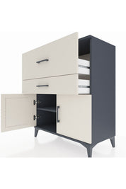 Hyperion Şifonyer Tek Raflı 2 Çekmeceli 2 Kapaklı 88x44x106 - S38M013V4B