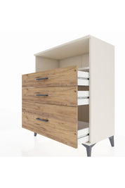 Hyperion Şifonyer Tek Raflı 3 Çekmeceli 88x44x106 - S38M014V3B
