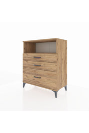 Hyperion Şifonyer Tek Raflı 3 Çekmeceli 88x44x106 - S38M014V9B