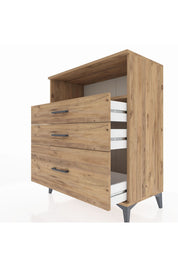 Hyperion Şifonyer Tek Raflı 3 Çekmeceli 88x44x106 - S38M014V9B