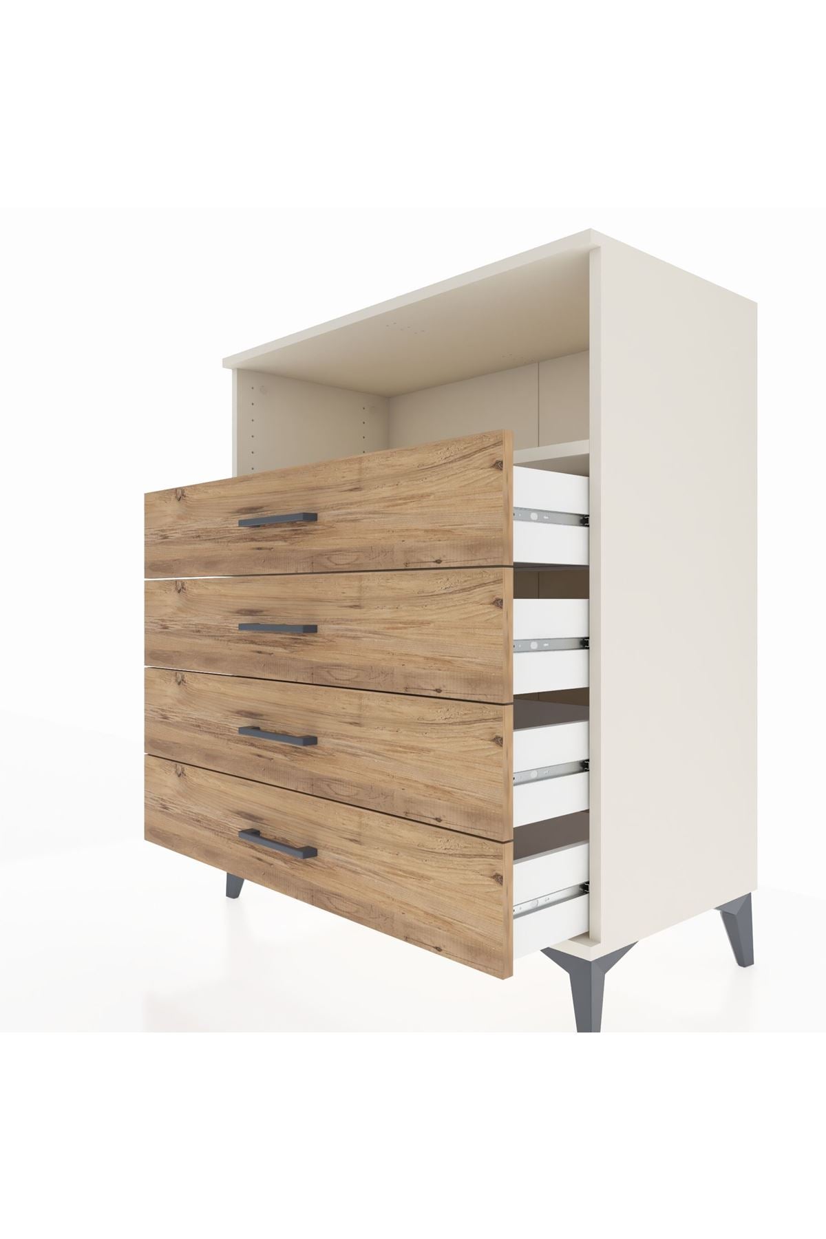 Hyperion Şifonyer Tek Raflı 4 Çekmeceli 88x44x106 - S38M018V3B