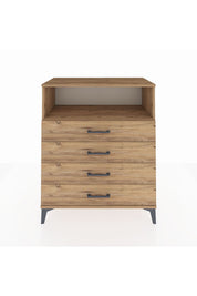 Hyperion Şifonyer Tek Raflı 4 Çekmeceli 88x44x106 - S38M018V9B