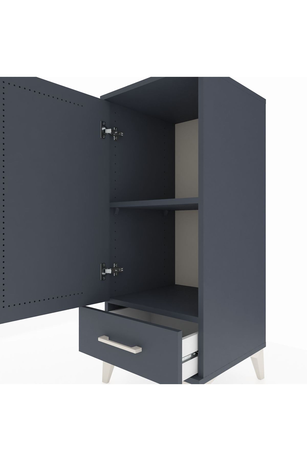 Hyperion Komodin 2 Raflı Tek Çekmeceli Tek Kapaklı 44x44x106 - S43M004V5B