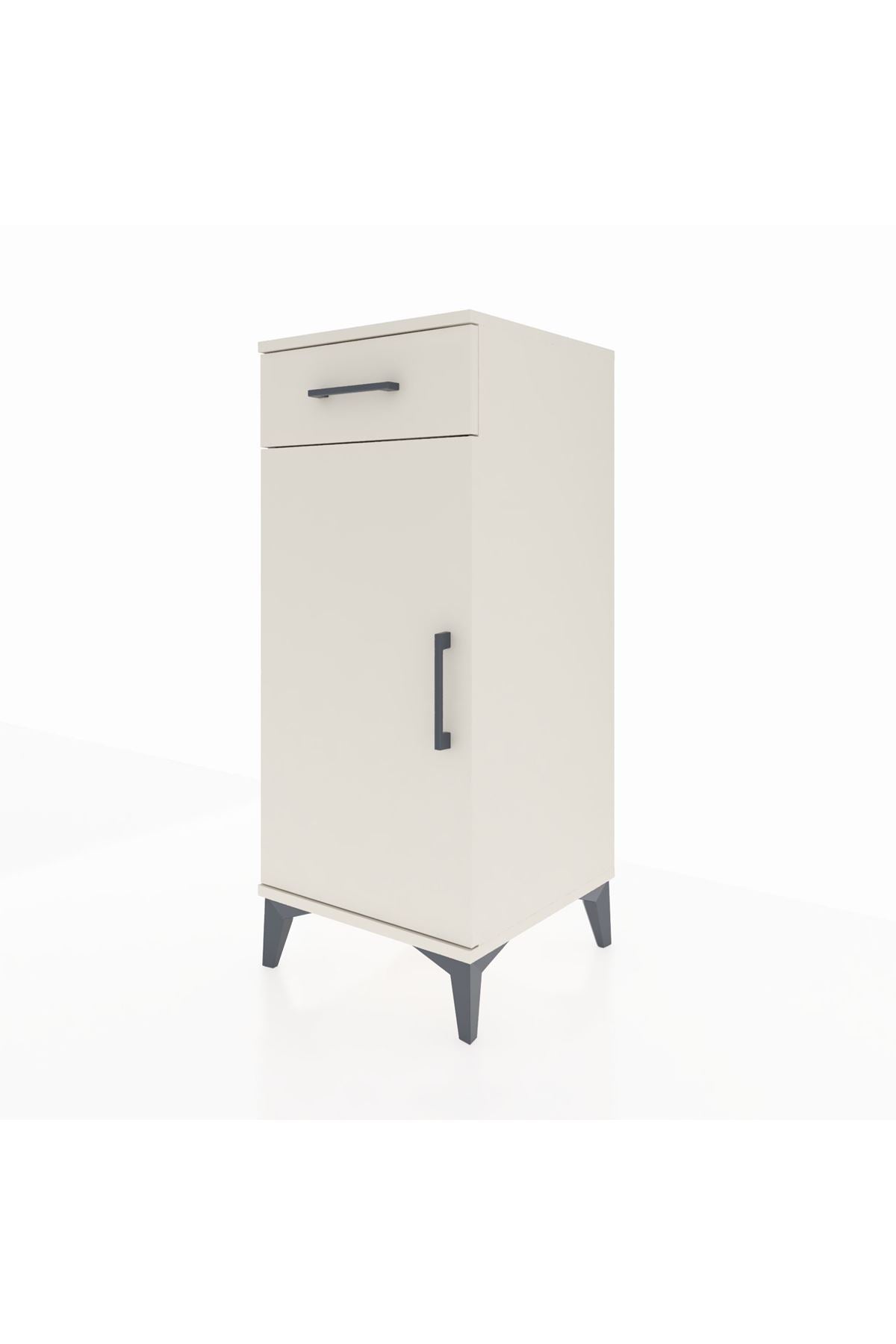 Hyperion Komodin Tek Raflı Tek Çekmeceli Tek Kapaklı 44x44x106 - S43M005V1B