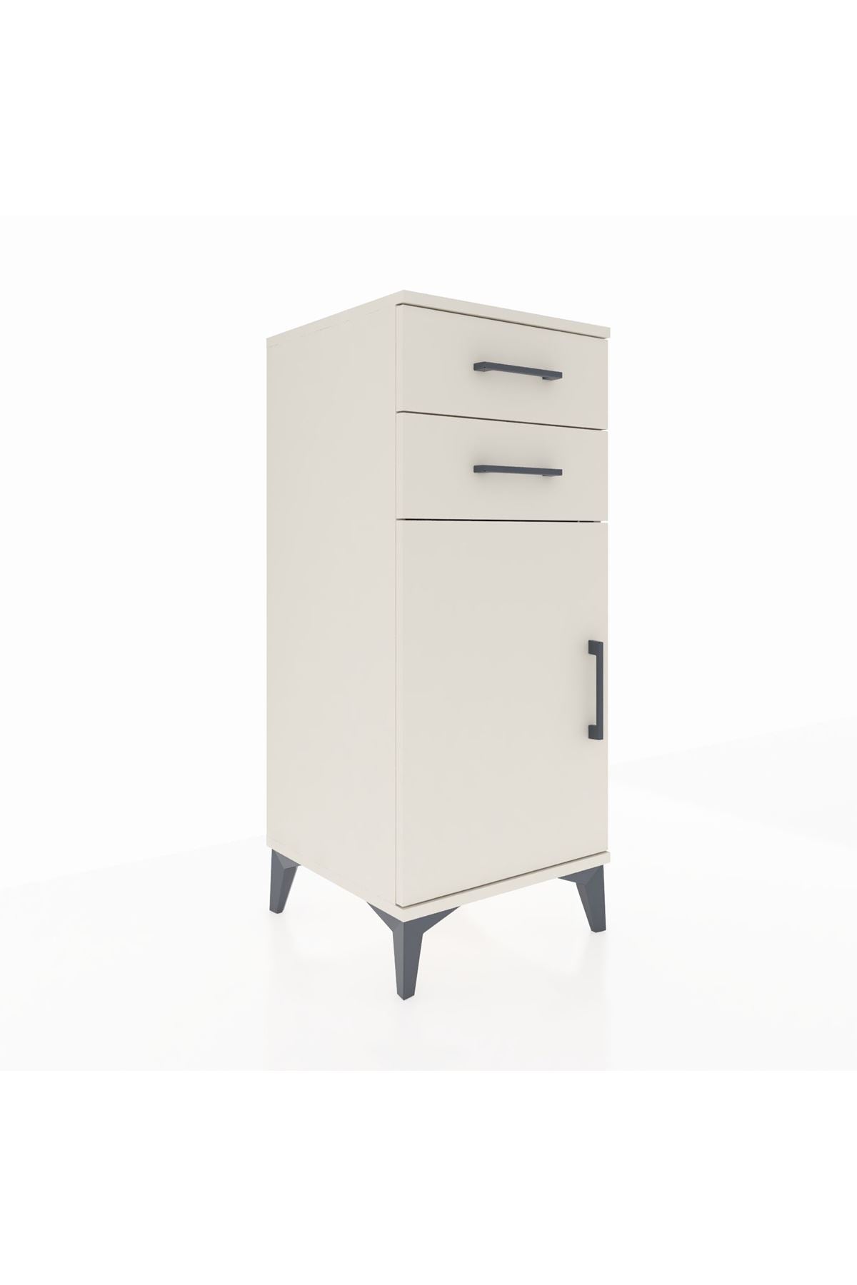 Hyperion Komodin Tek Raflı 2 Çekmeceli Tek Kapaklı 44x44x106 - S43M006V1B