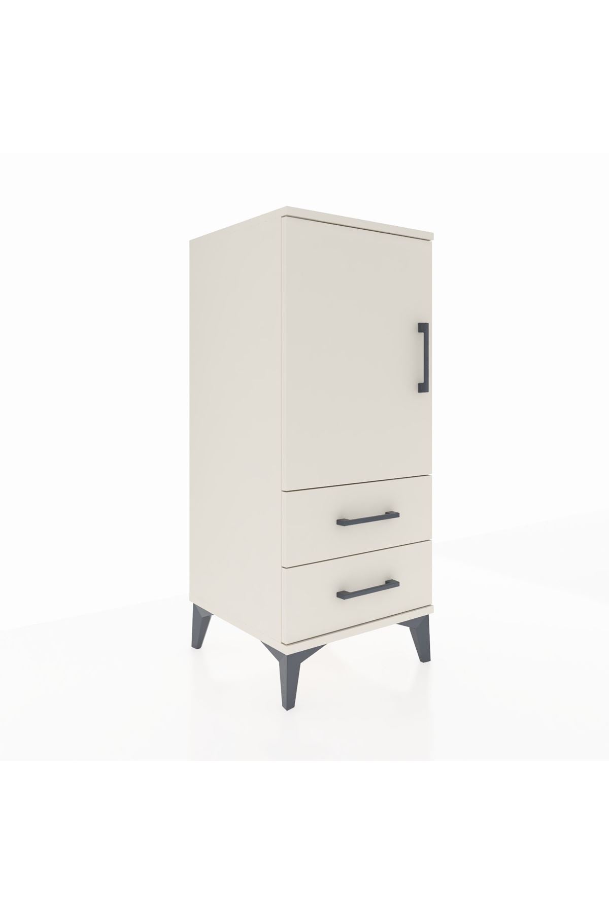 Hyperion Komodin 2 Raflı 2 Çekmeceli Tek Kapaklı 44x44x106 - S43M007V1B