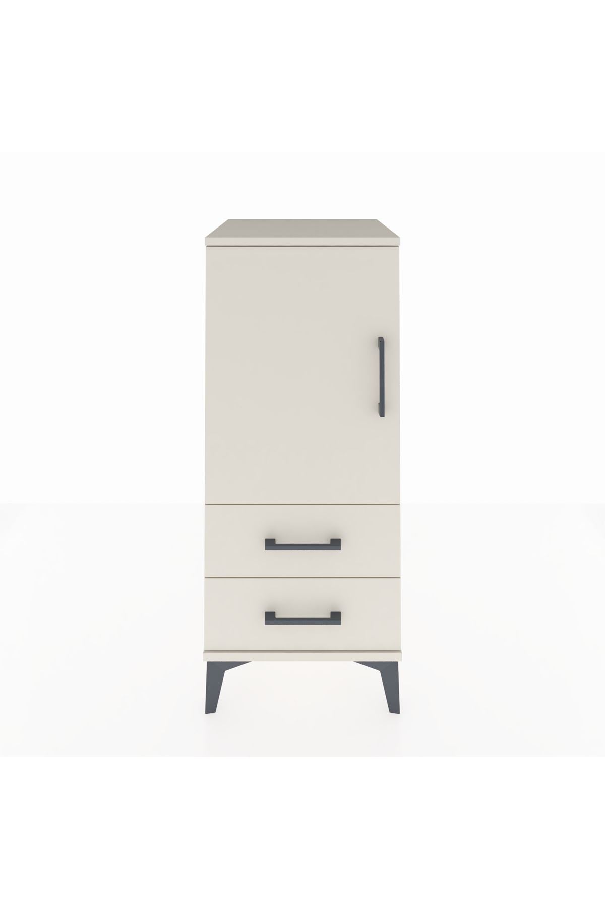 Hyperion Komodin 2 Raflı 2 Çekmeceli Tek Kapaklı 44x44x106 - S43M007V1B