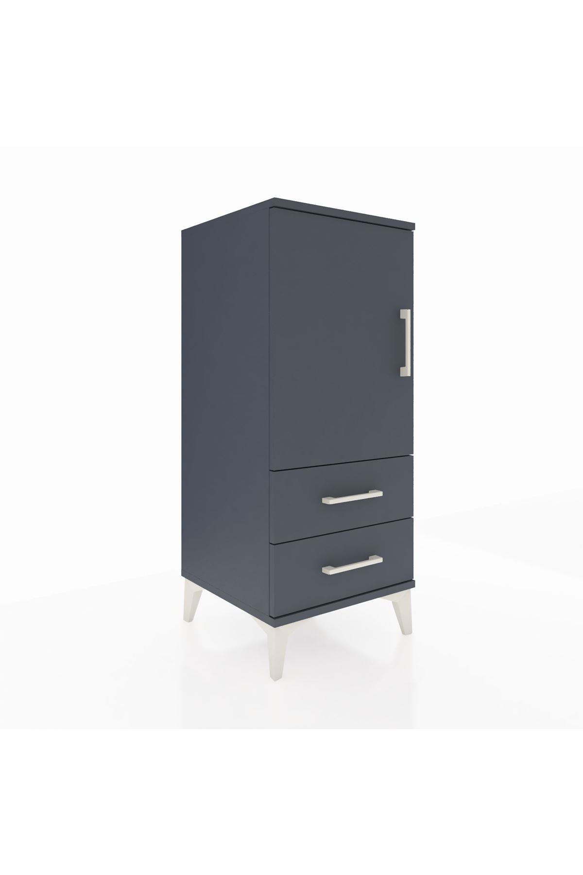 Hyperion Komodin 2 Raflı 2 Çekmeceli Tek Kapaklı 44x44x106 - S43M007V5B