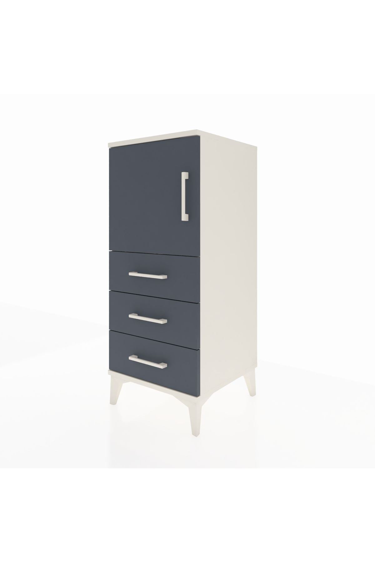 Hyperion Komodin 2 Raflı 3 Çekmeceli Tek Kapaklı 44x44x106 - S43M008V2B