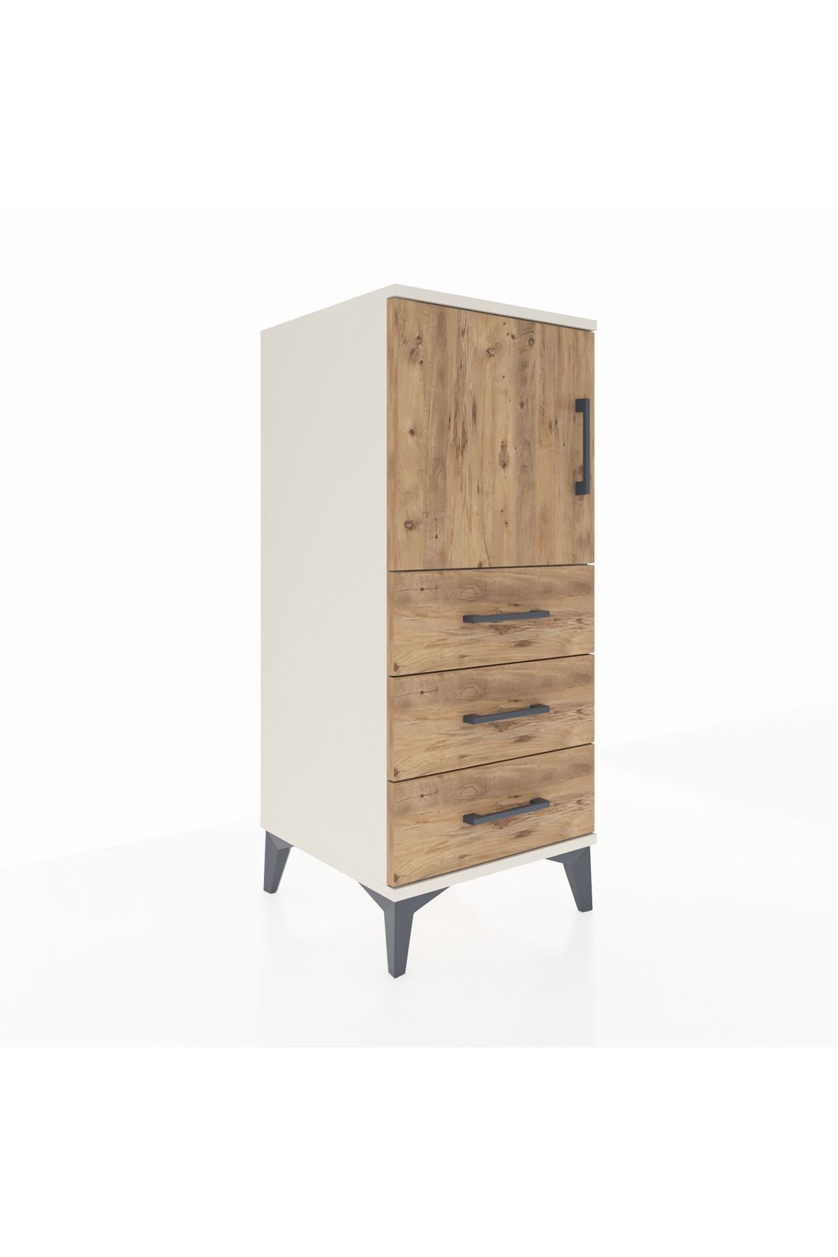 Hyperion Komodin 2 Raflı 3 Çekmeceli Tek Kapaklı 44x44x106 - S43M008V3B
