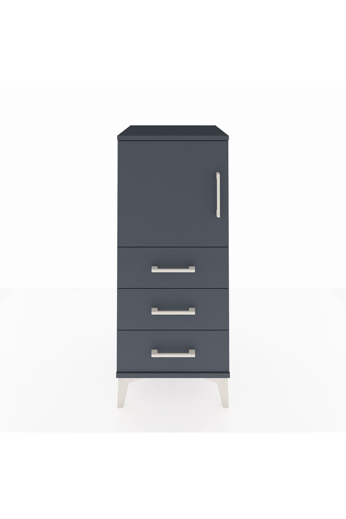 Hyperion Komodin 2 Raflı 3 Çekmeceli Tek Kapaklı 44x44x106 - S43M008V5B