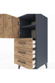Hyperion Komodin 2 Raflı 3 Çekmeceli Tek Kapaklı 44x44x106 - S43M008V6B