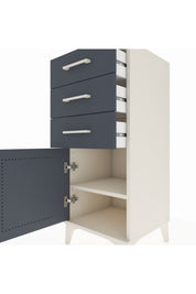 Hyperion Komodin Tek Raflı 3 Çekmeceli Tek Kapaklı 44x44x106 - S43M009V2B