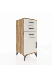 Hyperion Komodin Tek Raflı 3 Çekmeceli Tek Kapaklı 44x44x106 - S43M009V7B