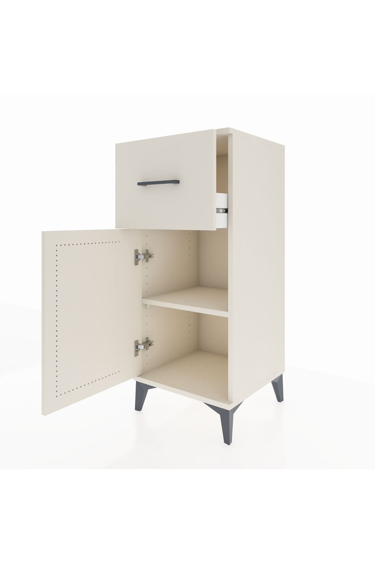 Hyperion Komodin Tek Raflı Tek Çekmeceli Tek Kapaklı 44x44x106 - S43M010V1B