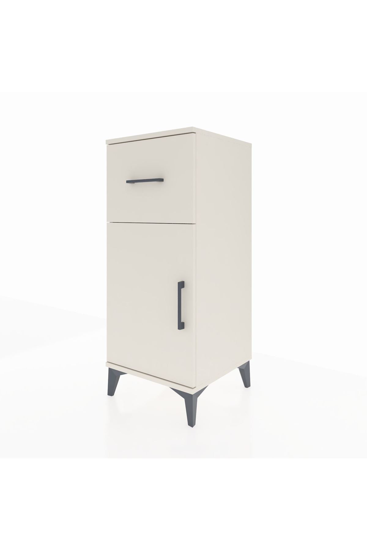 Hyperion Komodin Tek Raflı Tek Çekmeceli Tek Kapaklı 44x44x106 - S43M010V1B